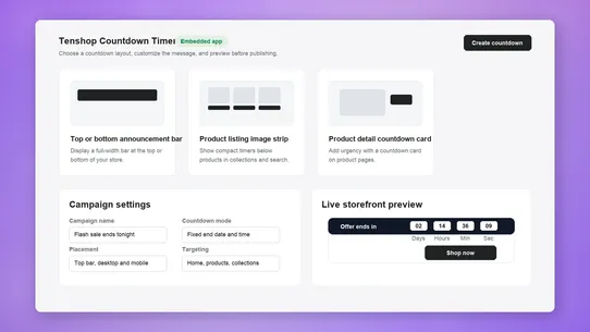 Tenshop Countdown Timer screenshot