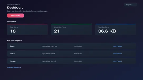 GhostSweep: Ghost Code Scanner screenshot