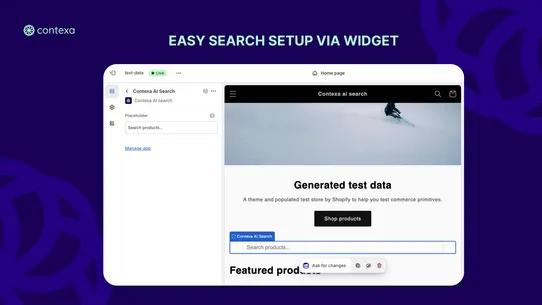 Contexa AI Search &amp; Analytics screenshot