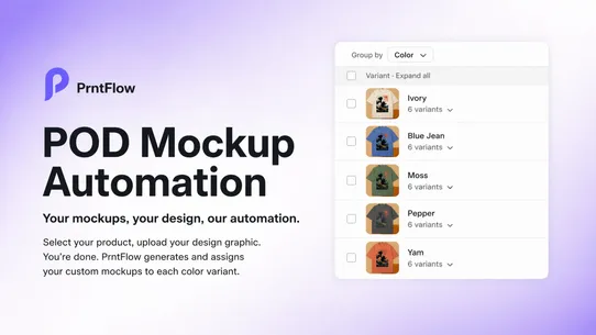 PrntFlow POD Mockup Uploader screenshot