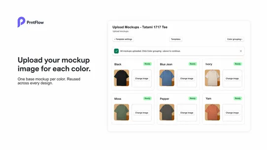 PrntFlow POD Mockup Uploader screenshot