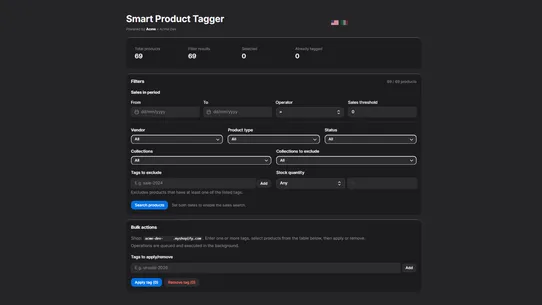 Smart Product Tagger screenshot