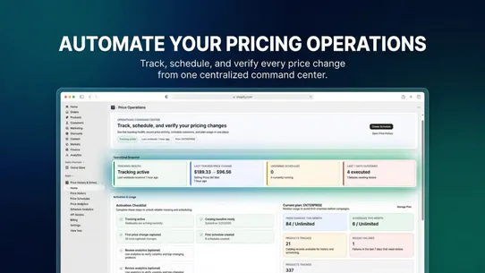 Price History &amp; Schedule screenshot