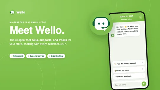 WelloChat: AI Chatbot &amp; Sales screenshot