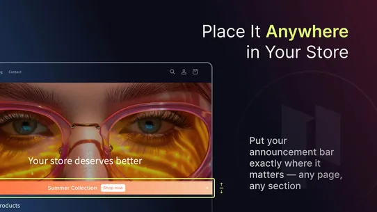 Pixotick Announcement Bar screenshot