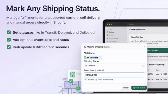 Mark Shipping Status screenshot
