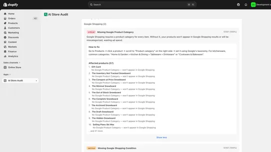 AIStoreAudit screenshot