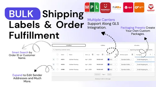 GLS Shipping Labels Hungary screenshot