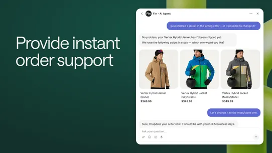 Fin AI Agent &amp; Intercom screenshot