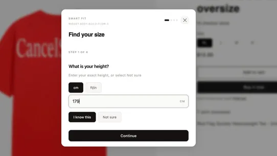 Fit find screenshot