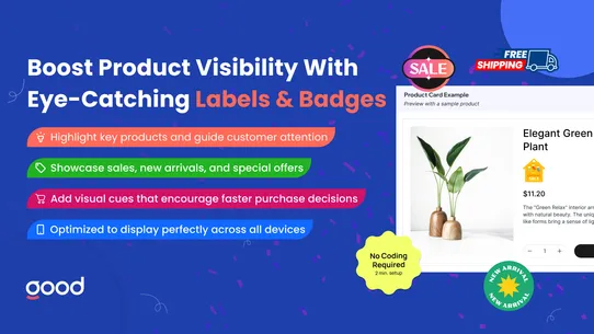 GA: Product Labels &amp; Badges screenshot