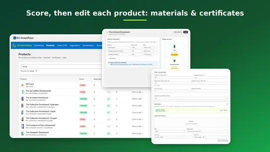 EU GreenPass Eco Compliance screenshot