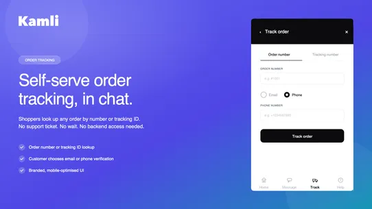Kamli: AI chat bot + Live Chat screenshot
