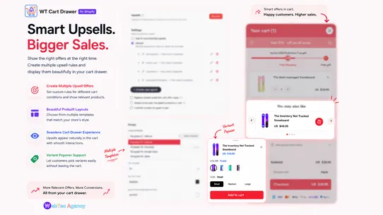 WT Cart Drawer ‑ Upsell &amp; Gift screenshot