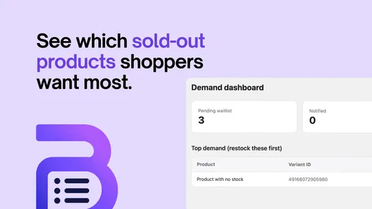 Back in Stock ‑ Backy screenshot