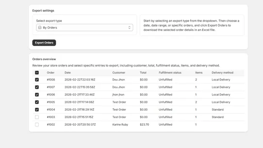 SMMP Order Exporter screenshot
