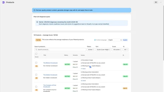 AgenticFeedReady screenshot