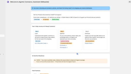 AgenticFeedReady screenshot