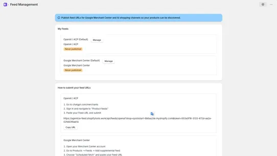 AgenticFeedReady screenshot