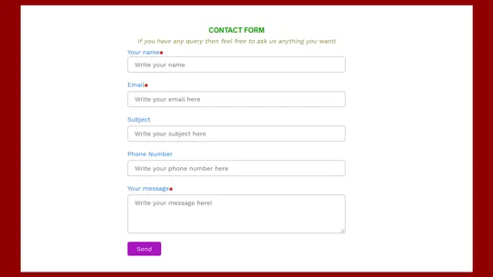 Contact form Master screenshot