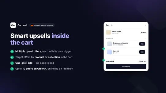 Cartwell: Upsell Cart Drawer screenshot