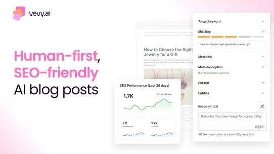 vevy: SEO Blog Builder, Writer screenshot