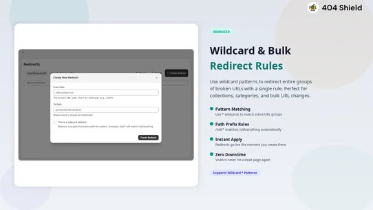 404 Shield: Redirect Manager screenshot
