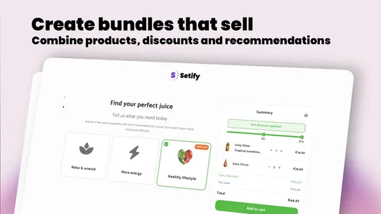 Setify ‑ Product Configurator screenshot