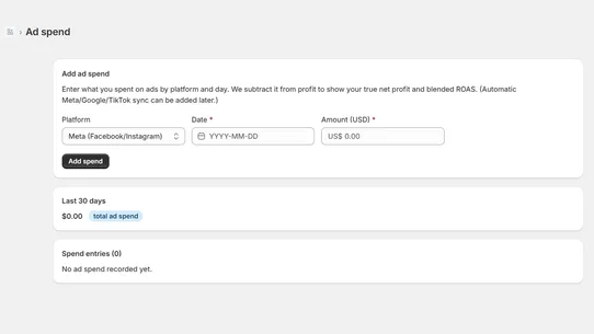 Profit Calculator screenshot