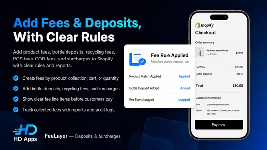 FeeLayer:Deposits &amp; Surcharges screenshot