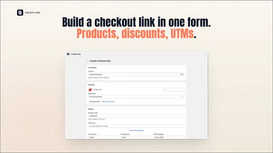 DropLink Checkout Links screenshot