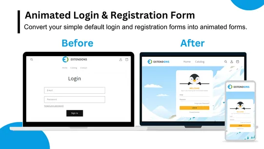 Extendons Animated Login screenshot