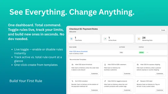 Checkout IQ: Payment Rules screenshot