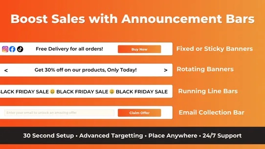 Hoppy Announcement Bar, Banner screenshot