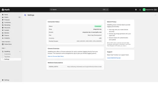 DataWing screenshot