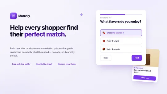 Matchly ‑ Quiz &amp; Forms Builder screenshot