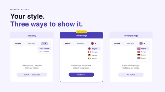 LinguaBar ‑ Language Switcher screenshot