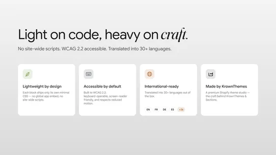 Krown Product Blocks screenshot