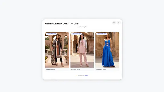 MyProductAI Virtual Try‑On screenshot