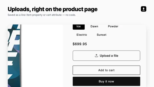 Upload Native screenshot