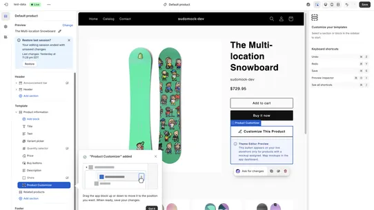 SudoMock ‑ Product Customizer screenshot