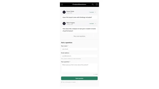 Querio ‑ Product Q&amp;A screenshot