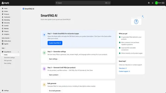 SmartFAQ AI: Product FAQ Build screenshot