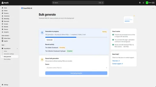 SmartFAQ AI: Product FAQ Build screenshot
