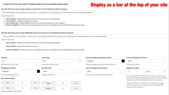 MOD: GeoLocation Redirect screenshot