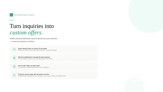B2B | Request Quote &amp; Approve screenshot