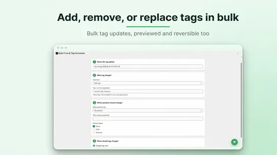 NV Bulk Price &amp; Tag Scheduler screenshot