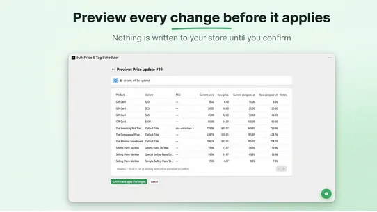 NV Bulk Price &amp; Tag Scheduler screenshot