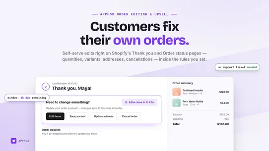 Appfox Order Editing &amp; Upsell screenshot