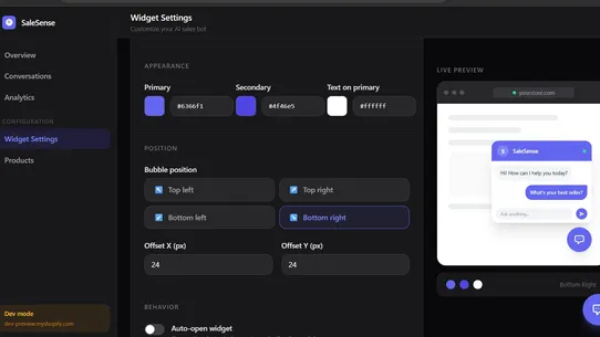 SaleSense screenshot